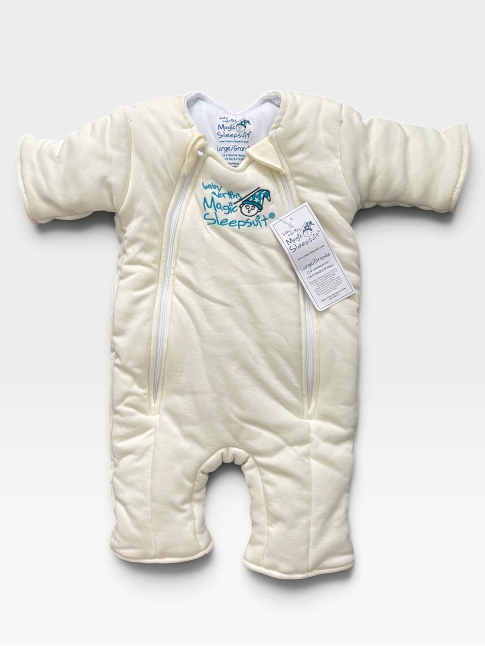 NWT Baby Merlin's Magic Sleepsuit - Cream - Size Large (18-21 lbs)